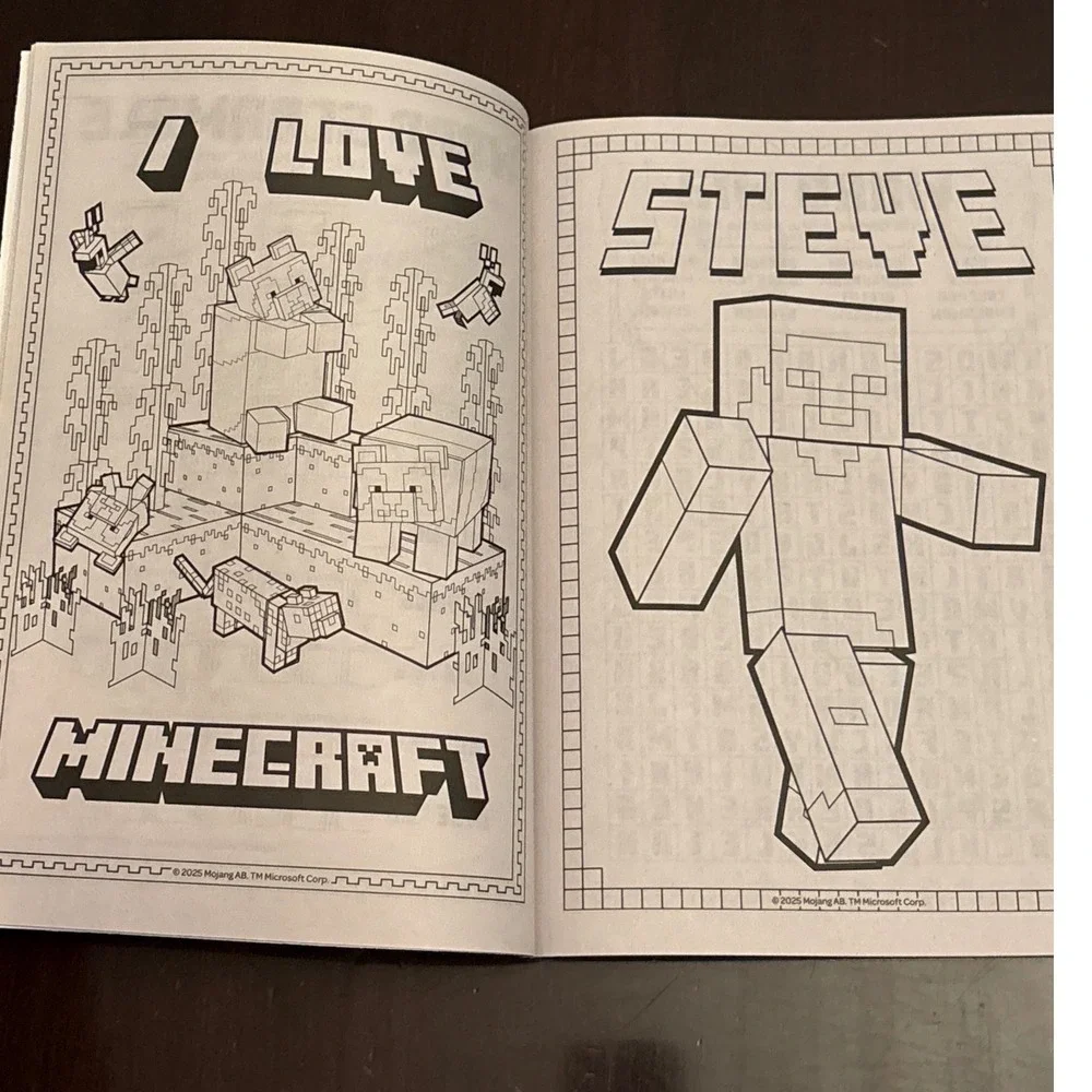Minecraft Jumbo Coloring and Activity Book Stand Up Steve Figure Bendon Ages 3‎